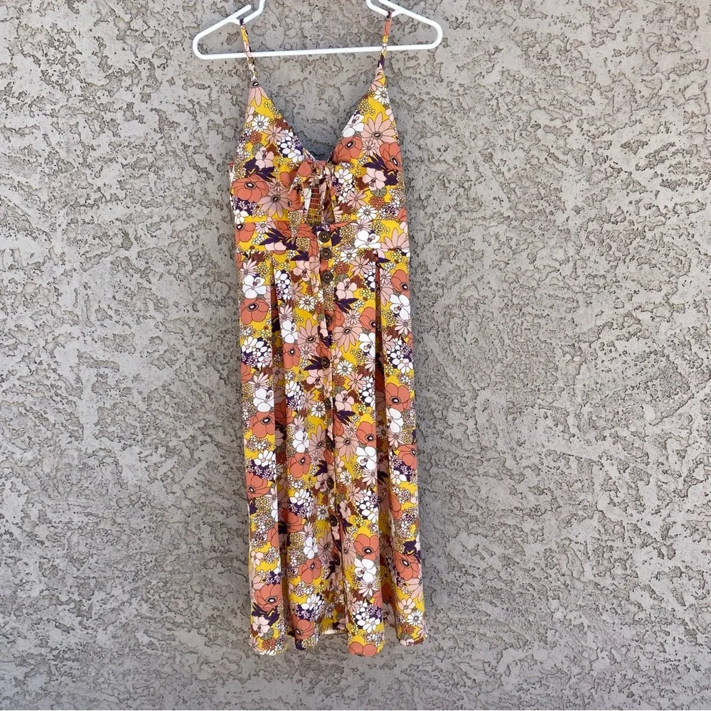 MODCLOTH Gilli Floral Spaghetti Strap Bow Front Dress - Picture 5 of 11